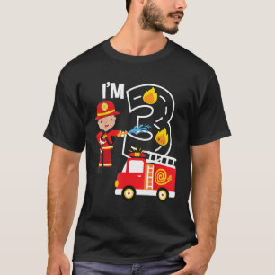 Camiseta Bomba De Camión De Fuego De 3 Años De Ee.