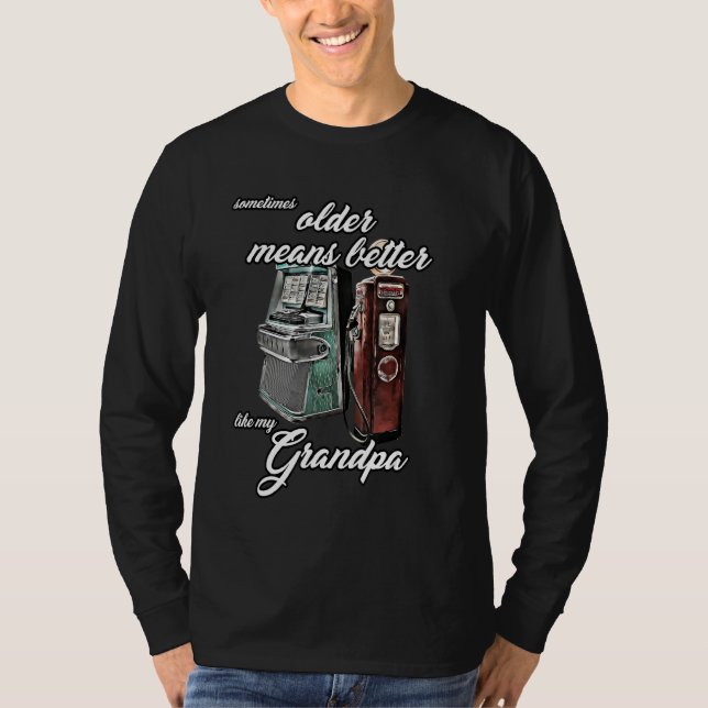Camiseta Bomba de gas Jukebox Grandpa Abuelo Abuelo Abuelo  (Anverso)