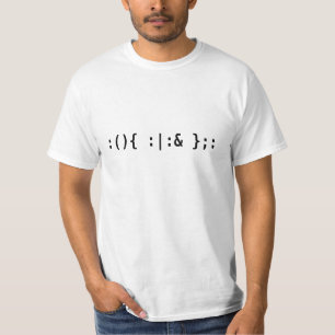 Camiseta Bomba de horquilla Bash - Texto negro para hackers