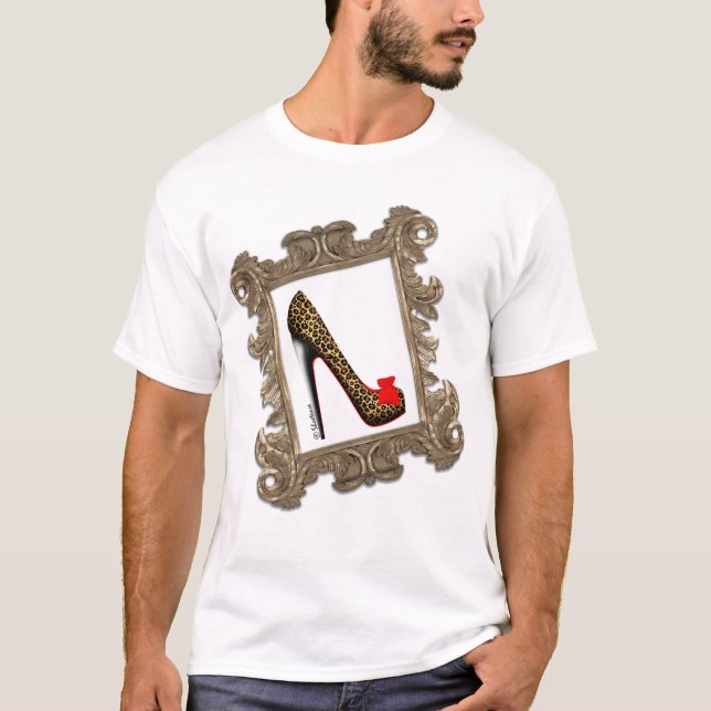 Camiseta Bomba enmarcada del estilete del leopardo (Anverso)
