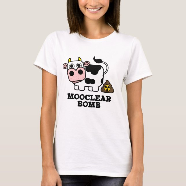 Camiseta Bomba Mooclear Funny Cow Pun (Anverso)