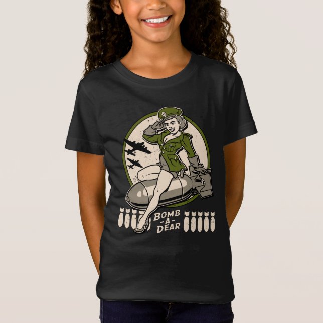 Camiseta Bomba: Pintura de arte de la nariz de bombardero (Anverso)