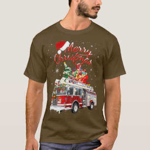 Camiseta Bombardeo de Navidades de bomberos en Santa Sleigh