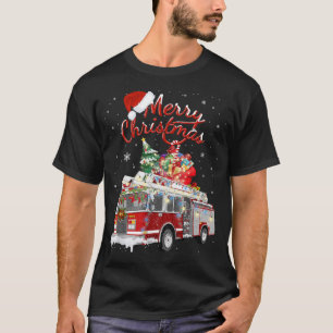 Camiseta Bombardeo de Navidades de bomberos en Santa Sleigh