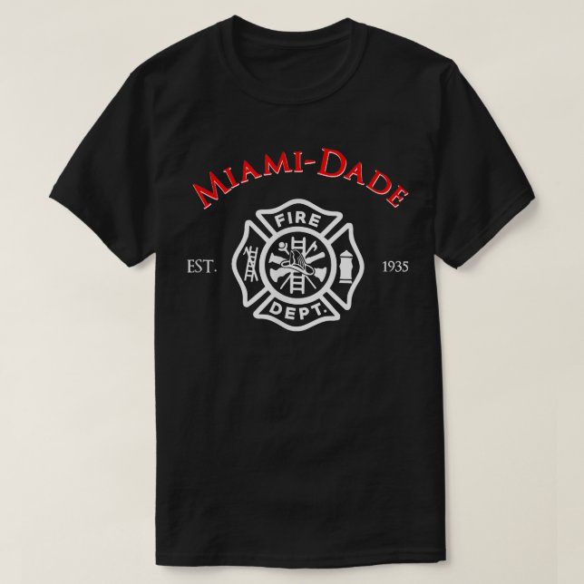 Camiseta Bombardeo del Departamento de Bomberos de Miami-Fl (Diseño del anverso)