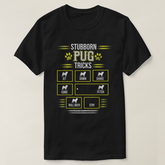 Camiseta BOMBARDEOS DE PUG TRICKS divertidos (Diseño del anverso)