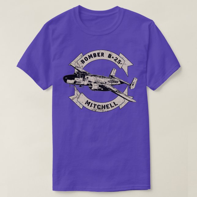 Camiseta Bombardero B25 Mitchell Avión WW2 (Diseño del anverso)