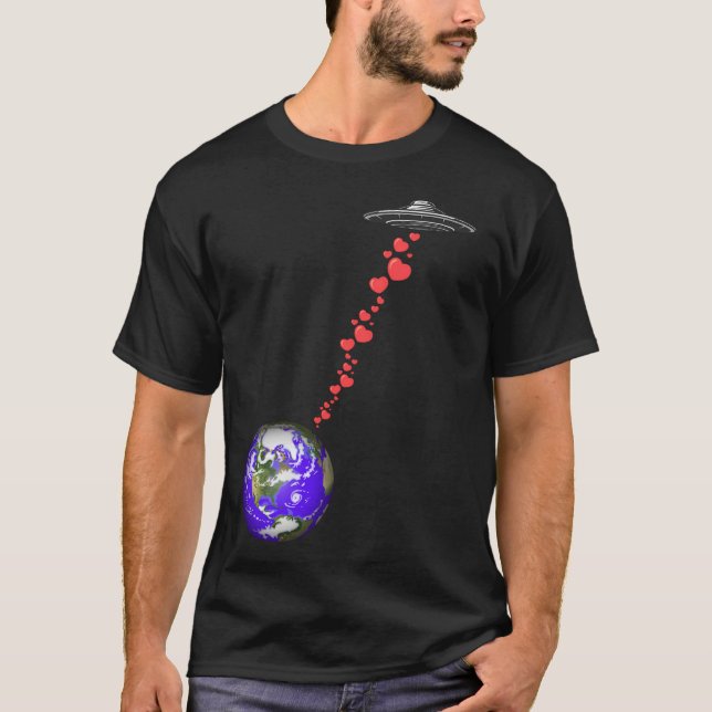 Camiseta Bombardero cardíaco de Saucer volador (Anverso)