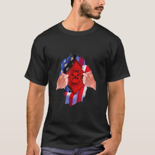 Camiseta Bombardero con bandera del Departamento de Bombero