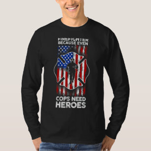 Camiseta Bombardero con bandera estadounidense de bombero