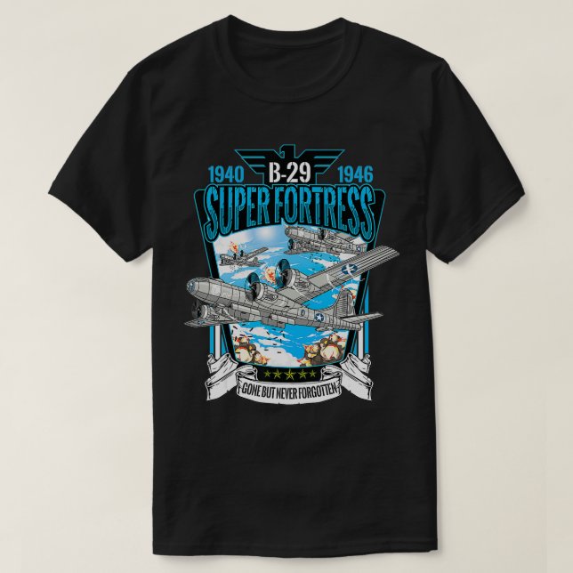 Camiseta Bombardero de la Superfortaleza B29 de la Segunda  (Diseño del anverso)