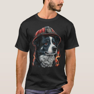 Camiseta Bombardero en frontera con bombero en centro front