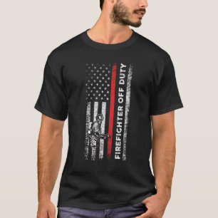 Camiseta Bombardero fuera de servicio Bombero para hombres