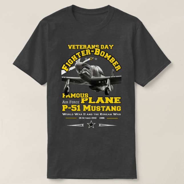 Camiseta Bombardero P51 MUSTANG 1 (Diseño del anverso)