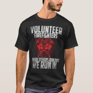 Camiseta Bombardero voluntario de bomberos donde otros se q