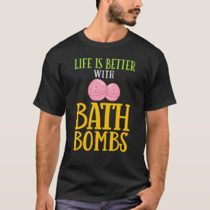 Camiseta Bombas de baño que hacen lavanda de burbujas con b