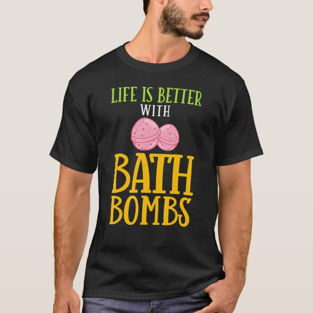 Camiseta Bombas de baño que hacen lavanda de burbujas con b (Anverso)