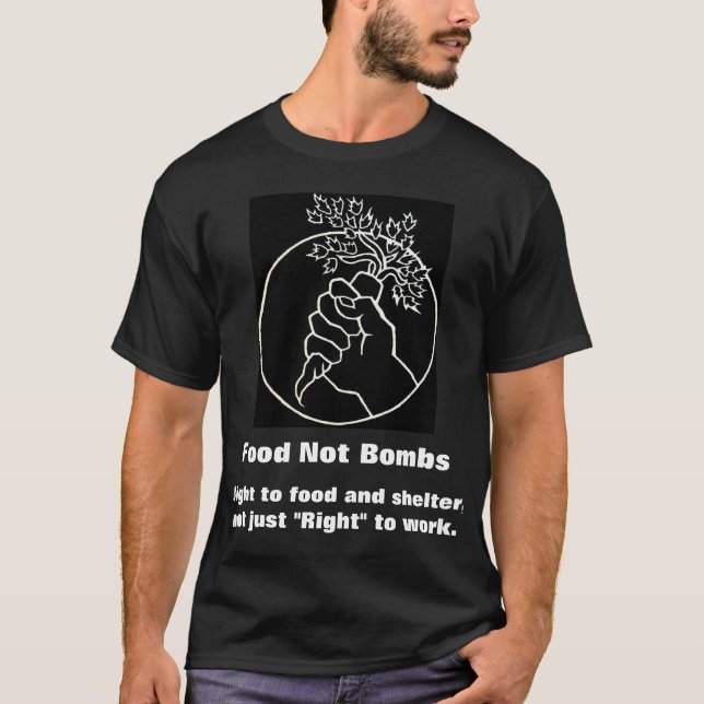Camiseta bombas de la comida no (Anverso)