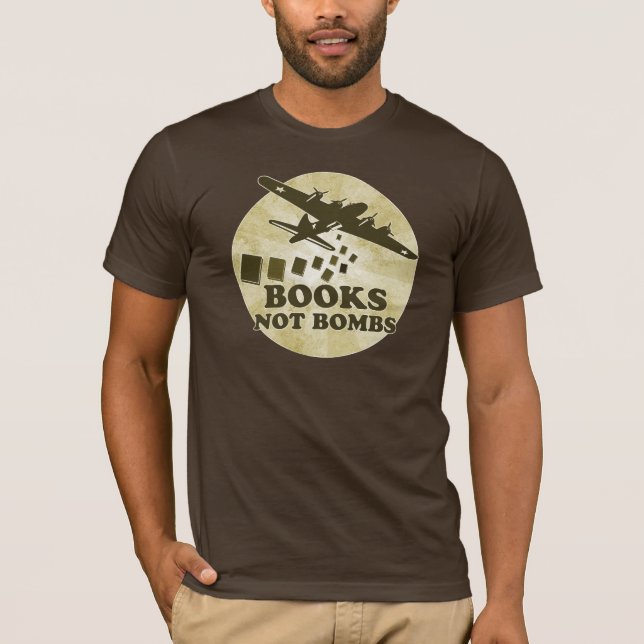 Camiseta Bombas de los libros no (Anverso)