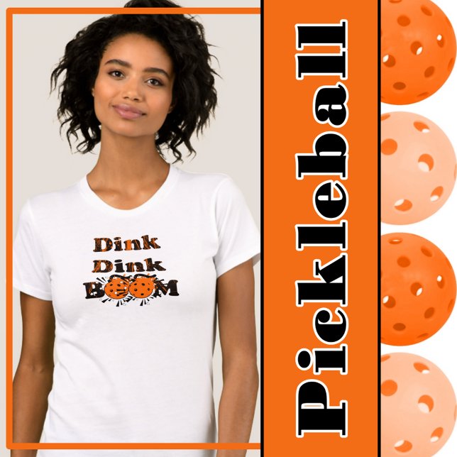 Camiseta Bombas de Naranja Grunge de Pickleball Gear Dink D (pickleball dinking strategy orange pickleballs
)