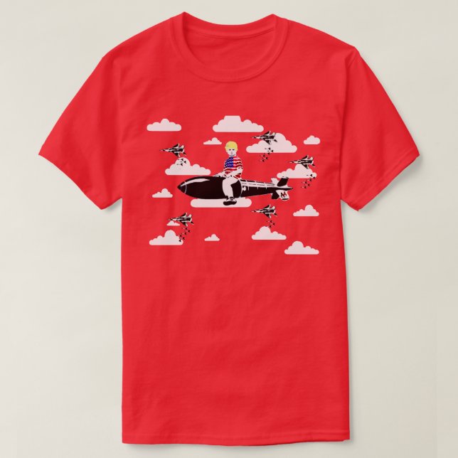Camiseta bombas lejos (Diseño del anverso)