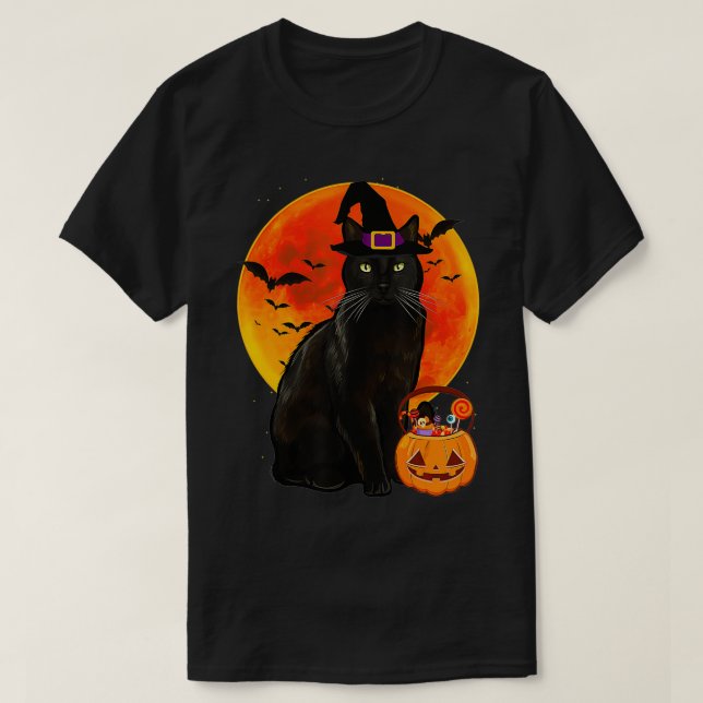 Camiseta Bombay Cat Halloween Jack O Lantern (Diseño del anverso)