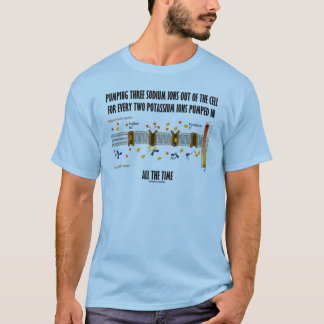 Camiseta Bombeando tres iones del sodio de la célula (bomba