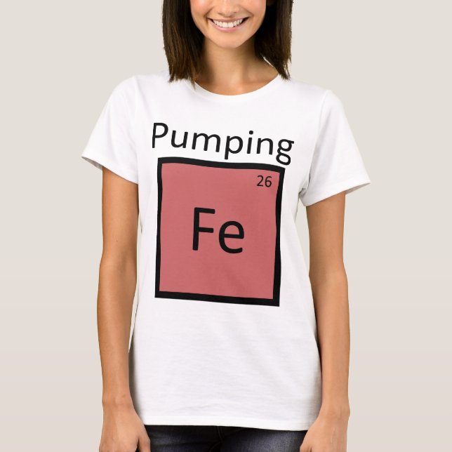 Camiseta Bombeo de elemento química de tabla periódica de h (Anverso)