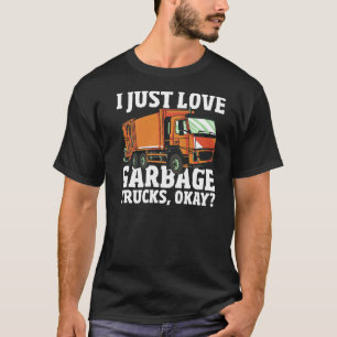 Camiseta Bombeo de la basura del conductor del camión que r