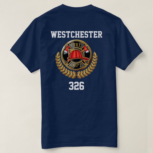 Camiseta Bombero 4 Ver Ambas Partes (Reverso del diseño)