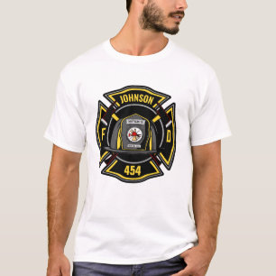 Camiseta Bombero ADD NOMBRE Departamento de Bomberos Equipo