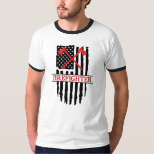 Camiseta Bombero, Bandera Americana