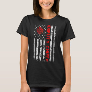 Camiseta Bombero bandera de los Estados Unidos Jefe de Bomb