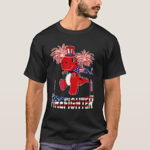 Camiseta Bombero Bandera Estadounidense Rex Fuegos Artifici