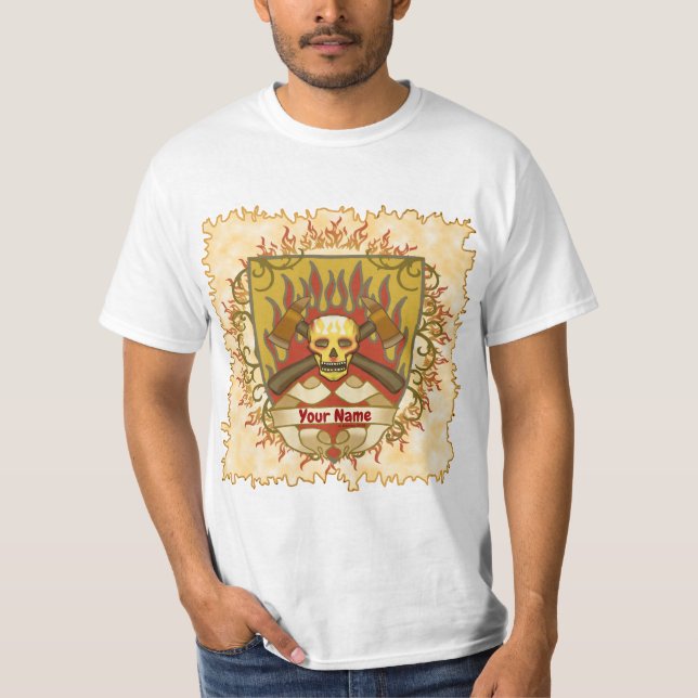 Camiseta Bombero blindado de llamas (Anverso)