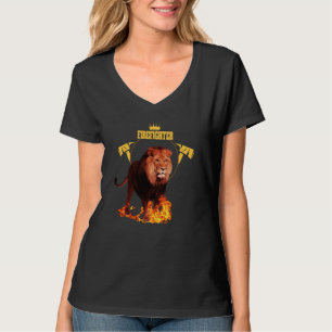 Camiseta bombero bombero león héroe rey de f