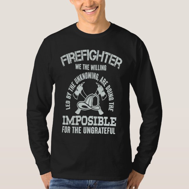 Camiseta Bombero  Bombero Rescate de Incendios Combate de I (Anverso)