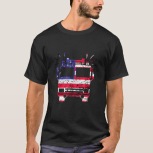 Camiseta Bombero Celebra 4 De Julio Bandera Estadounidense