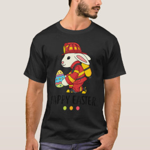 Camiseta Bombero: Conejo de Pascua de Pascua de Huevo Feliz