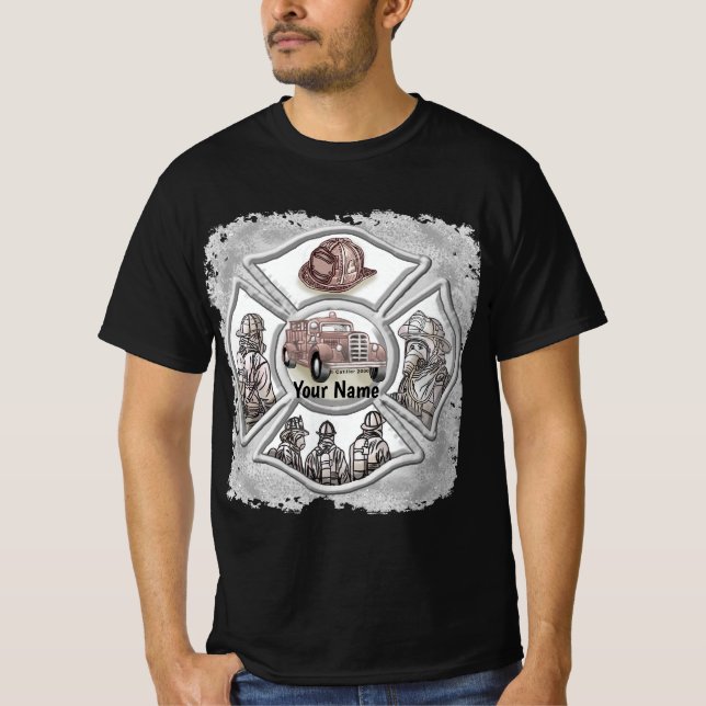 Camiseta Bombero cruzado de Malta (Anverso)