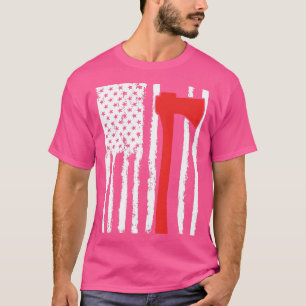 Camiseta Bombero de bandera estadounidense contra incendios