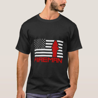 Camiseta Bombero de bombero de bandera estadounidense regal