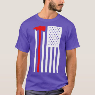 Camiseta Bombero de bomberos de bandera estadounidense luce