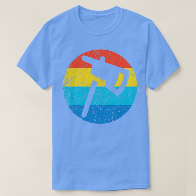 Camiseta Bombero de bomberos de bomberos de estilo Ax Retro (Diseño del anverso)