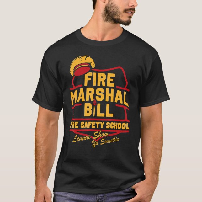 Camiseta Bombero de bomberos de la escuela de seguridad con (Anverso)