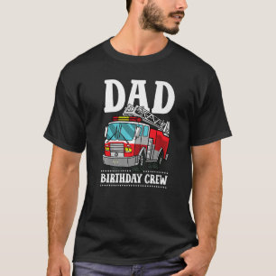 Camiseta Bombero de bomberos de la tripulación de cumpleaño