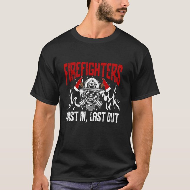 Camiseta Bombero de bomberos Héroe de rescate Camión de bom (Anverso)