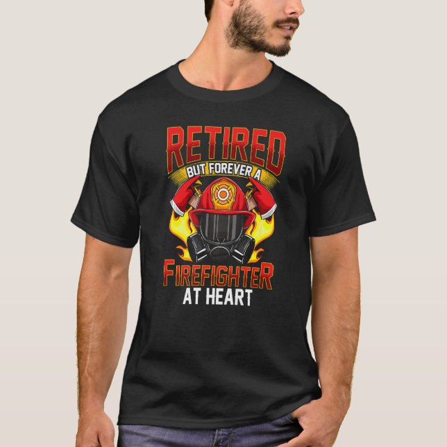 Camiseta Bombero de bomberos jubilado (Anverso)