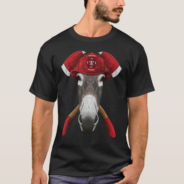 Camiseta Bombero de Burro Bombero Niños Rescate de Incendio (Anverso)