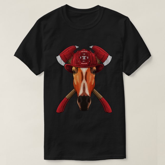 Camiseta Bombero de caballos bomberos niños bomberos (Diseño del anverso)